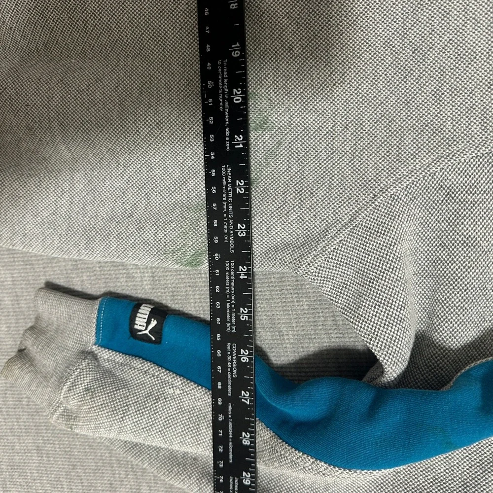 Thrashed Puma Jacksonville Jaguars NFL Crewneck Sweatshirt Teal Gray Mens Large - Picture 7 of 9